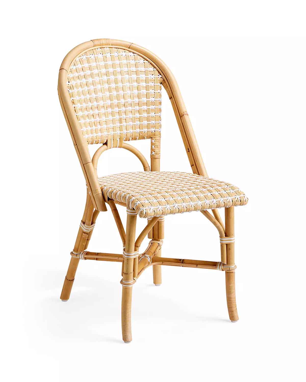 Serena and Lily Riviera Étoile Rattan Dining Chair Natural White best rattan dining chairs