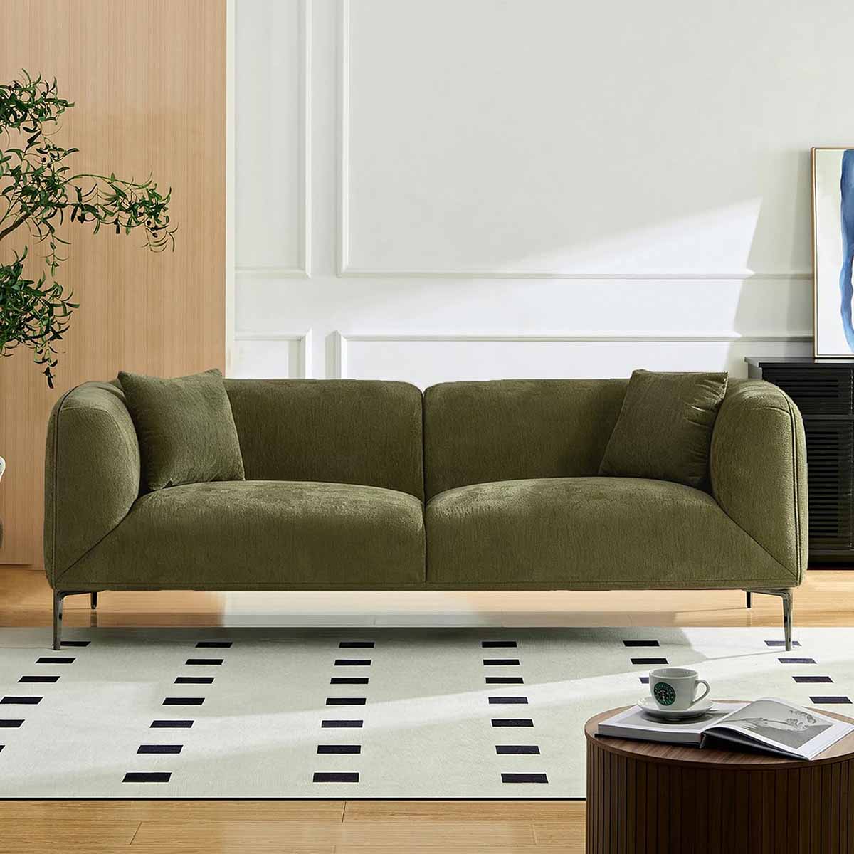 YOPENG 82.7-Inch Modern Sofa olive green sofas best