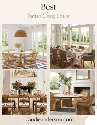 Entertaining expert, journalist and lifestyle blogger Candie Anderson of candieanderson.com shares the best rattan dining chairs.