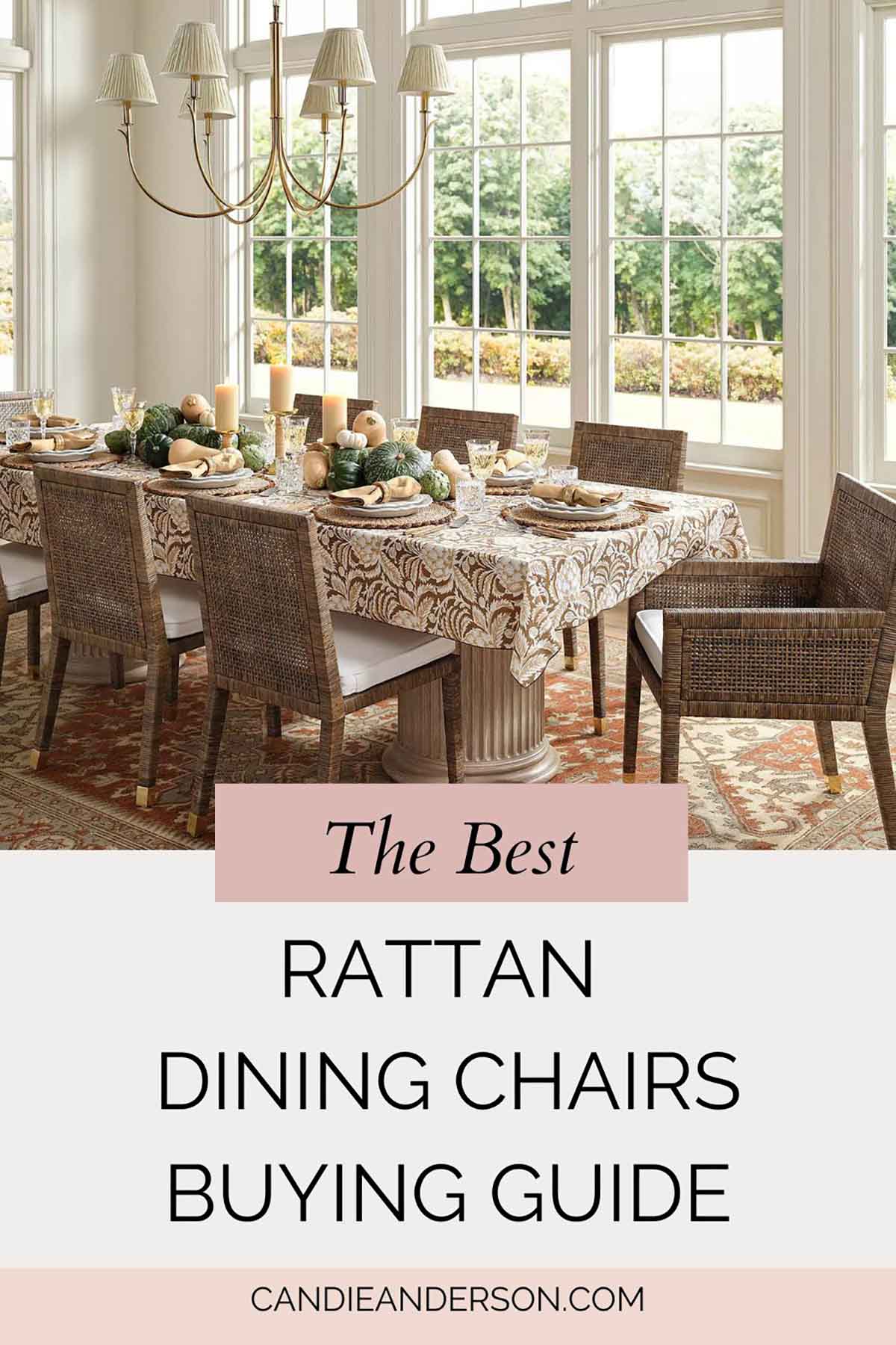 Entertaining expert, journalist and lifestyle blogger Candie Anderson of candieanderson.com shares the best rattan dining chairs buying guide.