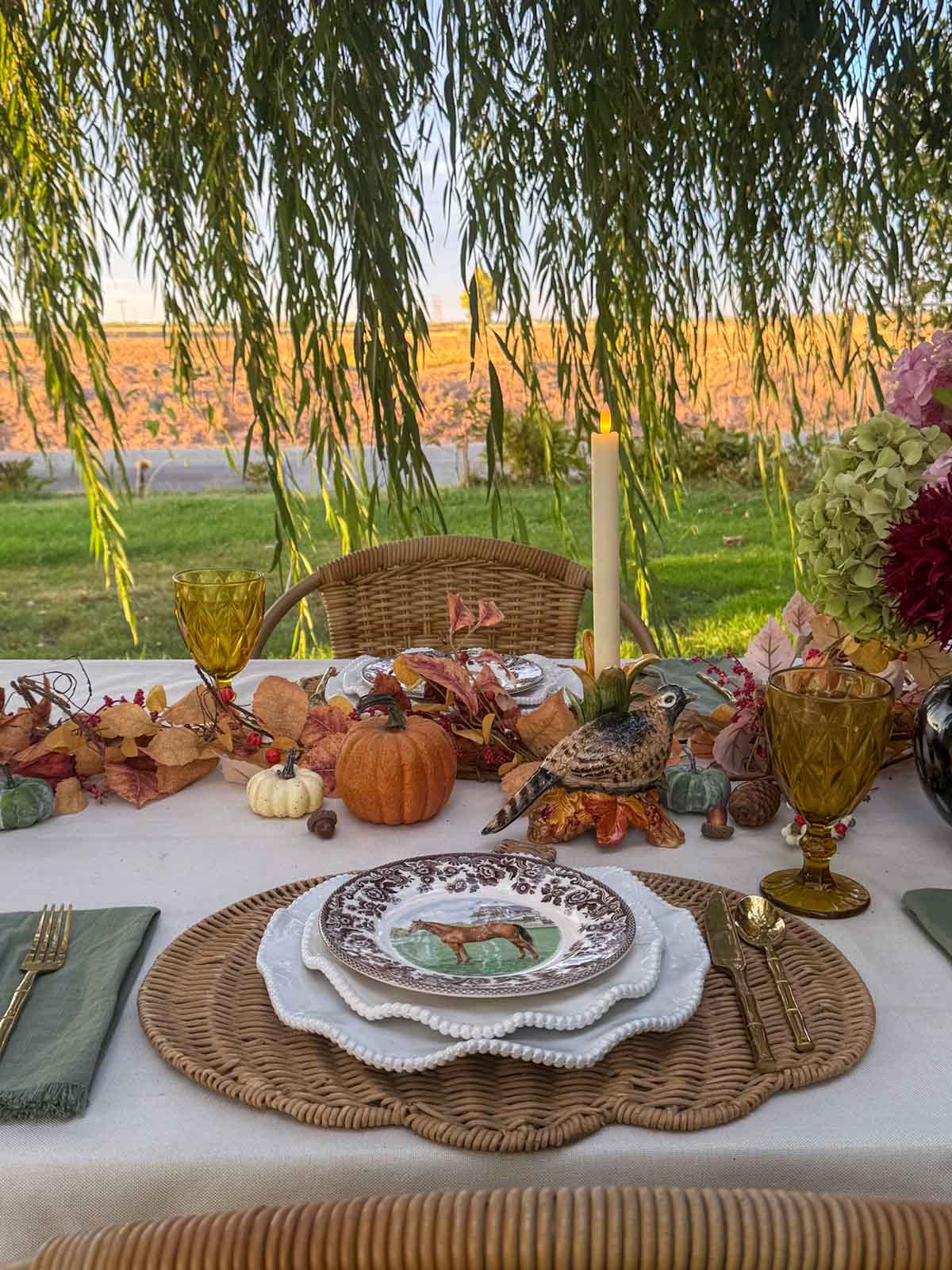 Entertaining expert, journalist and lifestyle blogger Candie Anderson of candieanderson.com shares how she created her beautiful Thanksgiving tablescape and her charming place setting.