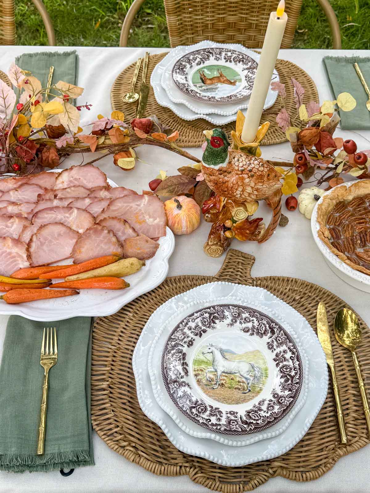 Entertaining expert, journalist and lifestyle blogger Candie Anderson of candieanderson.com shares a photo of her Thanksgiving tablescape and dishes on the most frequently asked questions about creating a beautiful Thanksgiving tablescape.