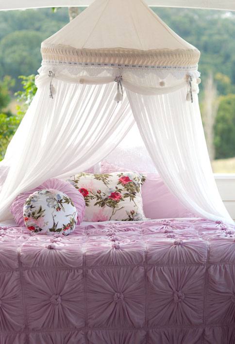 Rosette lilac rose 2 lazybones bedding 
