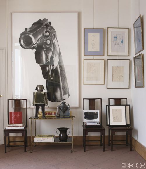 ELLE DECOR Sabine de Gunzburg's apartment Paris, France