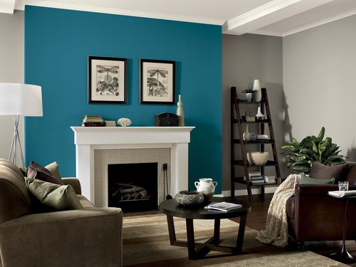 Turquoise Accent Wall