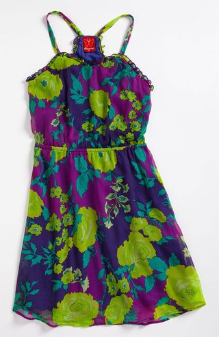 Little Ella Floral Print Dress purple, green, lime green, blue, turquoise, violet)