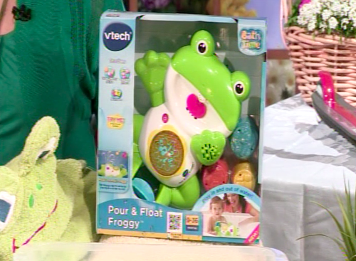 Baby, Babies, Water toy, Easter 2012, Easter Toys, Easter Basket, vTech Pour and float Froggy Toy expert Reyne Rice Candace Rose Candieanderson.com 