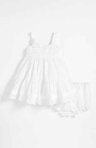 Laura Ashley Eyelet Dress (White) Infant